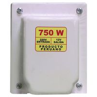 Transformador Nacional 700W 12V Modelo 600020 de Metal Blanco