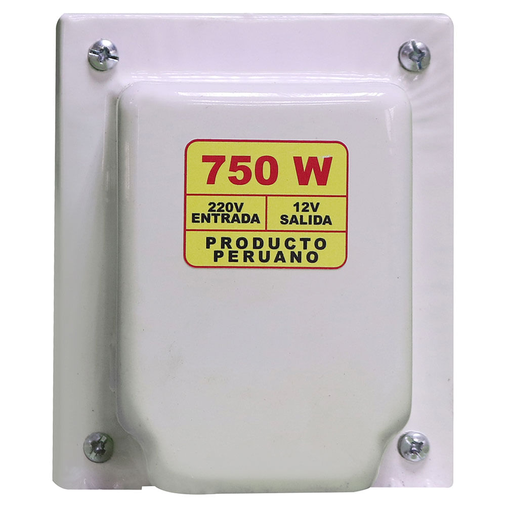 Transformador Nacional 700W 12V Modelo 600020 de Metal Blanco