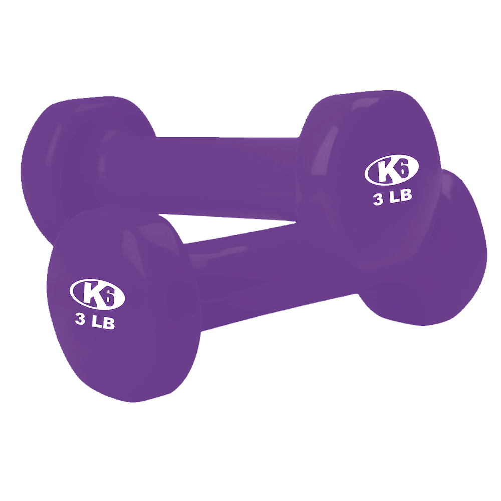 Par de Mancuernas de Vinil K6 3 Lb Morado