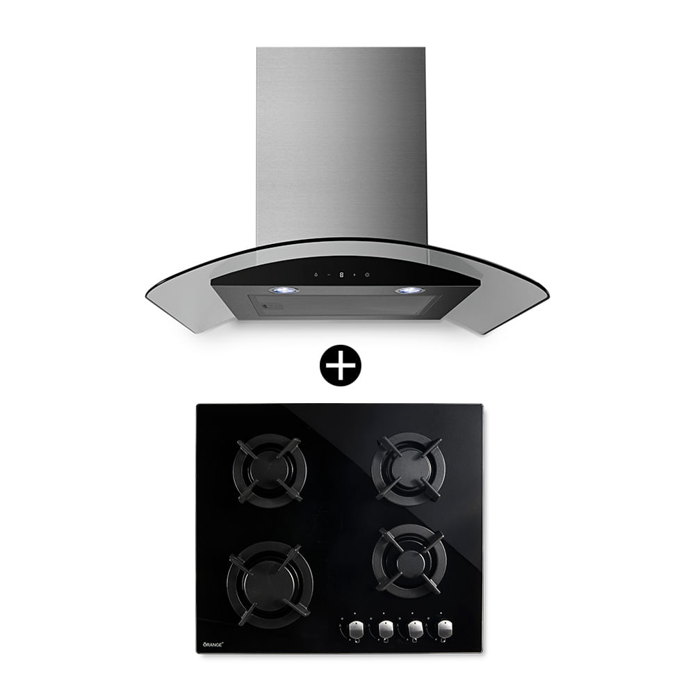 COMBO Cocina empotrable Praia 60cm + Campana decorativa Praia 60cm