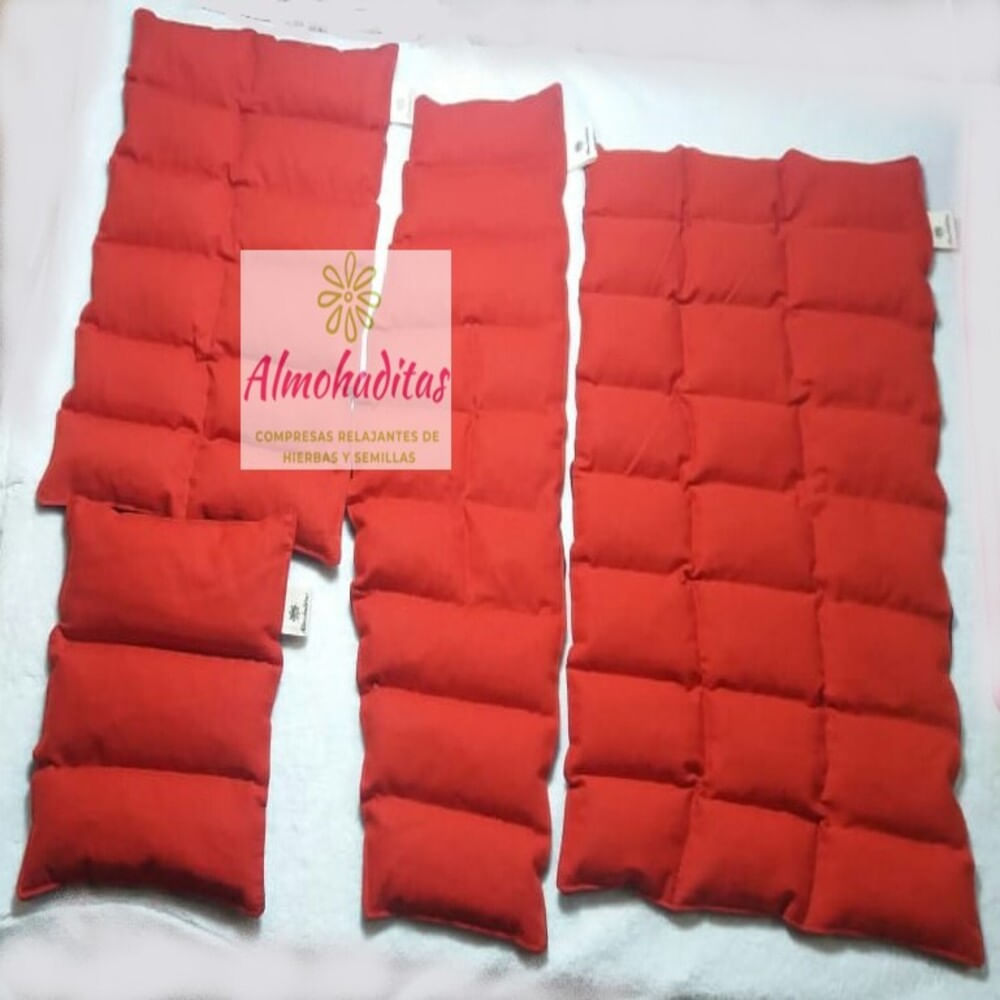 Pack 4 Compresas Terapéuticas de Semillas Color Rojo