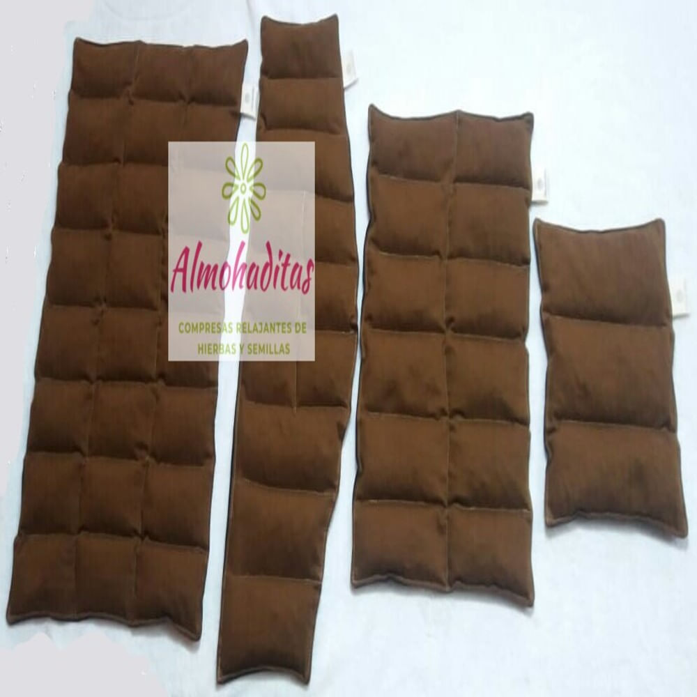 Pack 4 Compresas Terapéuticas de Semillas Color Marrón