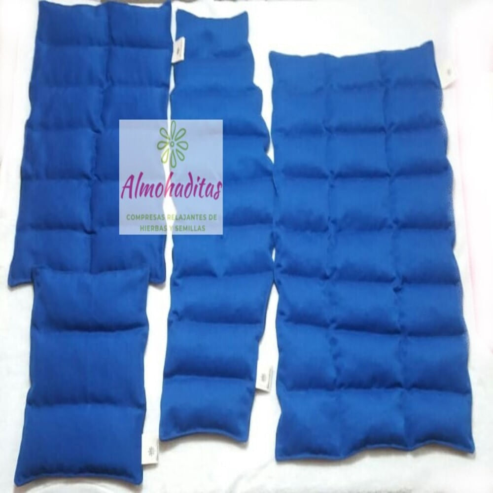 Pack 4 Compresas Terapéuticas de Semillas Color Azul