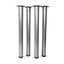 Pata redonda para mesa Plateada 60x710mm x4u