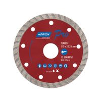 Disco de Corte Diamantado Norton Classic Turbo 4 1/2'x7/8' Plata