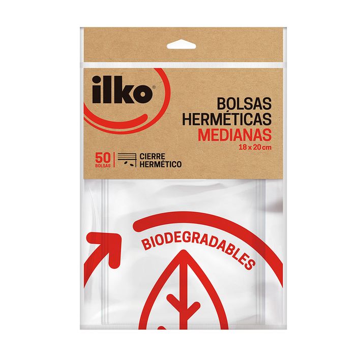 Bolsa hermética colación biodegradable 18x20cm Ilko Promart
