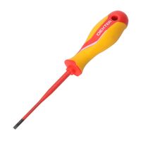 Desarmador Plano Dexter 4*100mm con Mango Suave Amarillo