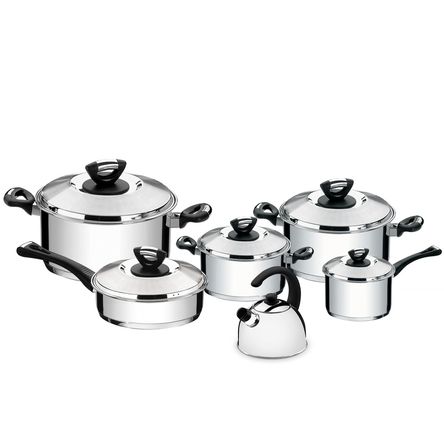 Juego de ollas Basic set Ac inox 8 piezas T/acero - Promart