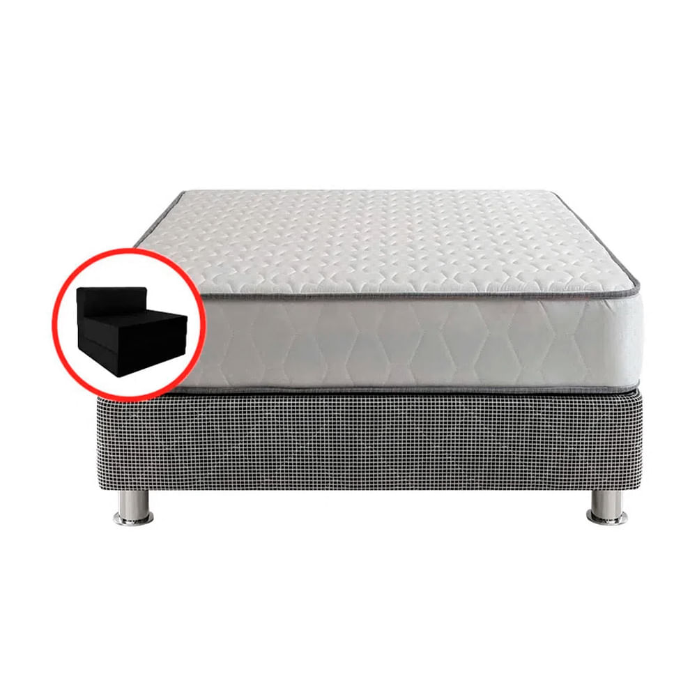 Cama Box Tarima FORLI Elegant 2 Plz + Sofá Cama + 2 Almohadas