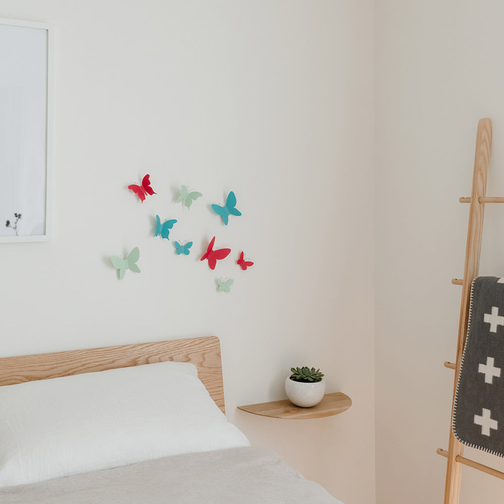 Mariposas decorativas para pared Colores x9u Promart