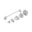 Kit de accesorios adhesivos Blanco