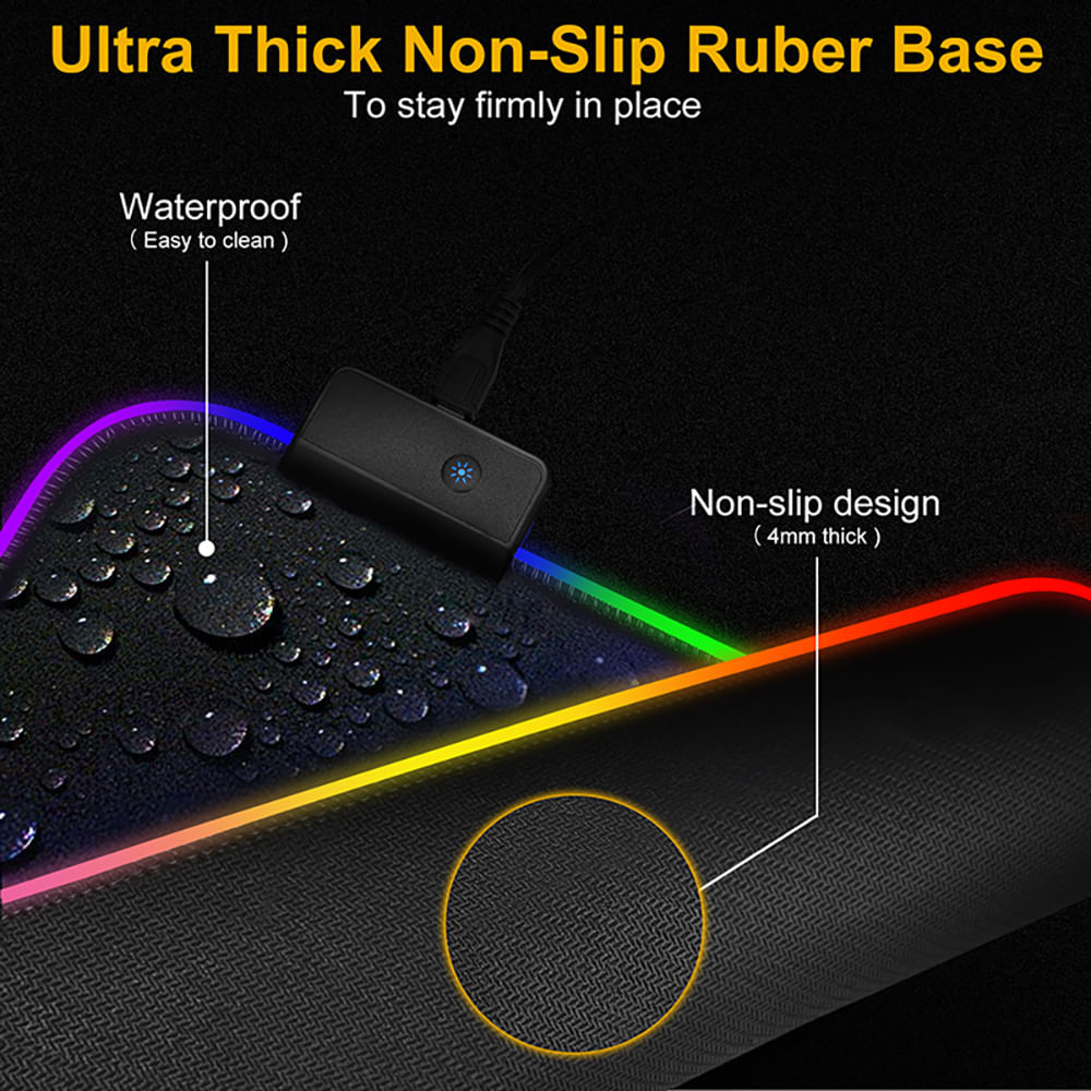Mouse pad con Luz LED RGB001 Promart