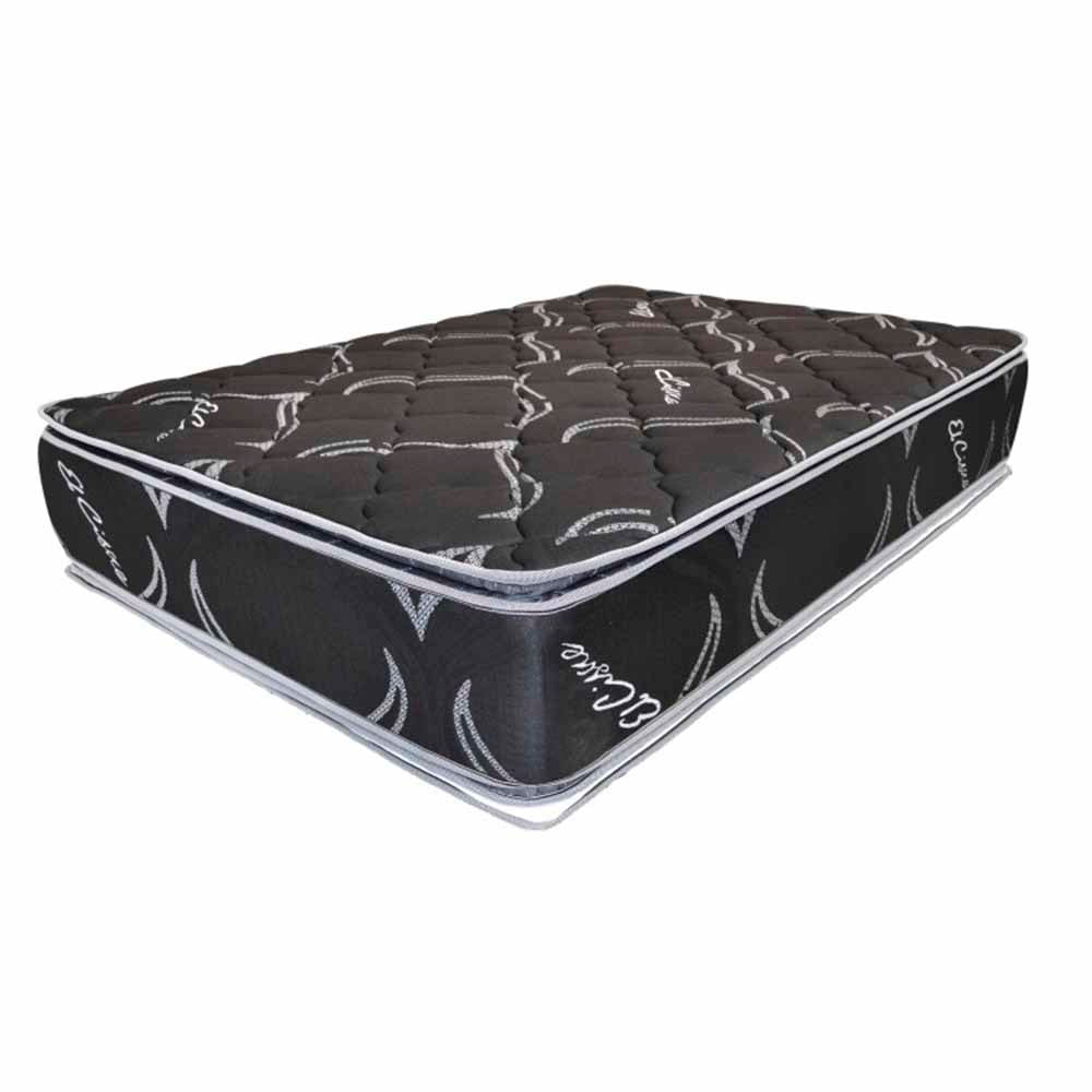 Colchón El Cisne Black Resorte 1.5 Plazas + Almohada + Protector