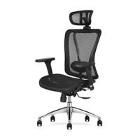 Silla Giratoria Ergonómica Londres Decorplas Brazos Regulables 3D Color Negro