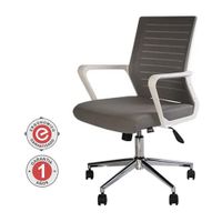 Silla Giratoria Ergonómica Decorplas Monterrey Colors Gris con Brazos Fijos Color Gris