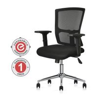 Silla Giratoria Ergonómica Decorplas City con Brazos Regulables Color Negro