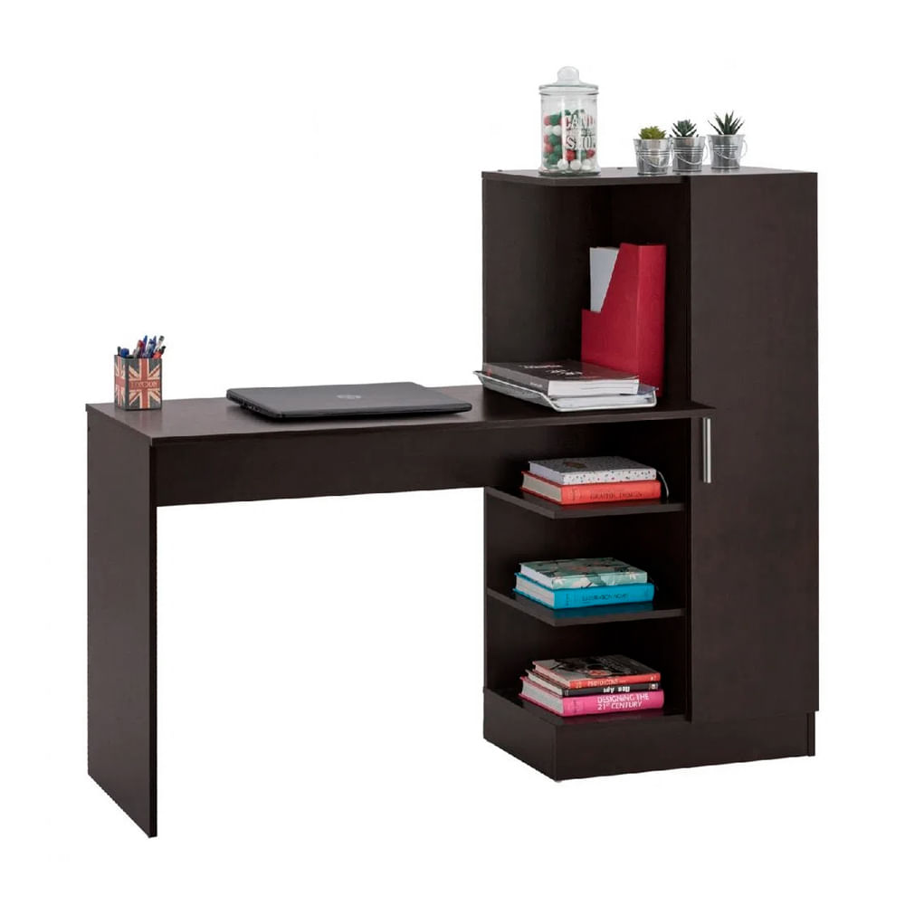 Escritorio Starhome Back To School con Librero Wengue
