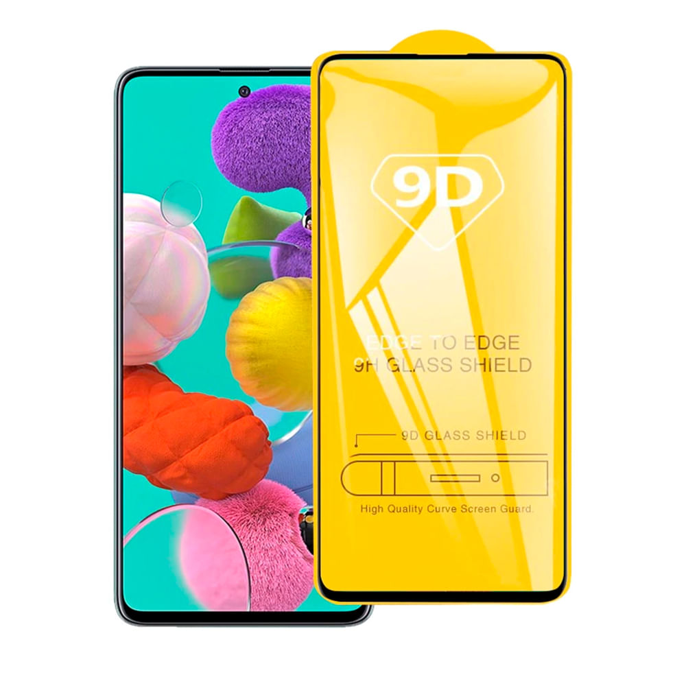 Mica de Vidrio 9D para Samsung M52 Protector de Pantalla Cuida la Pantalla  del Celular Resistente - Promart