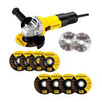 Amoladora Angular 4-1/2"" 750W + 10 Discos SG7115V10 Stanley