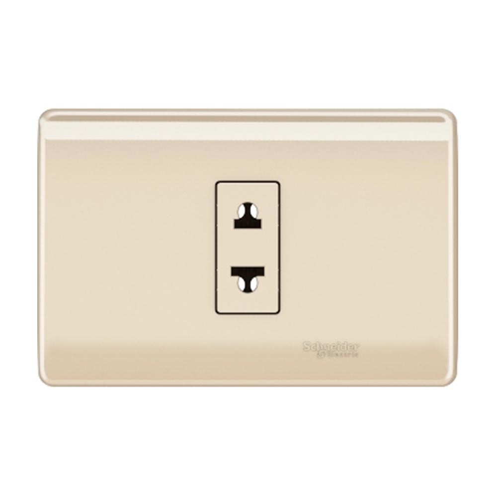 Tomacorriente Genesis simple universal marfil Schneider Electric