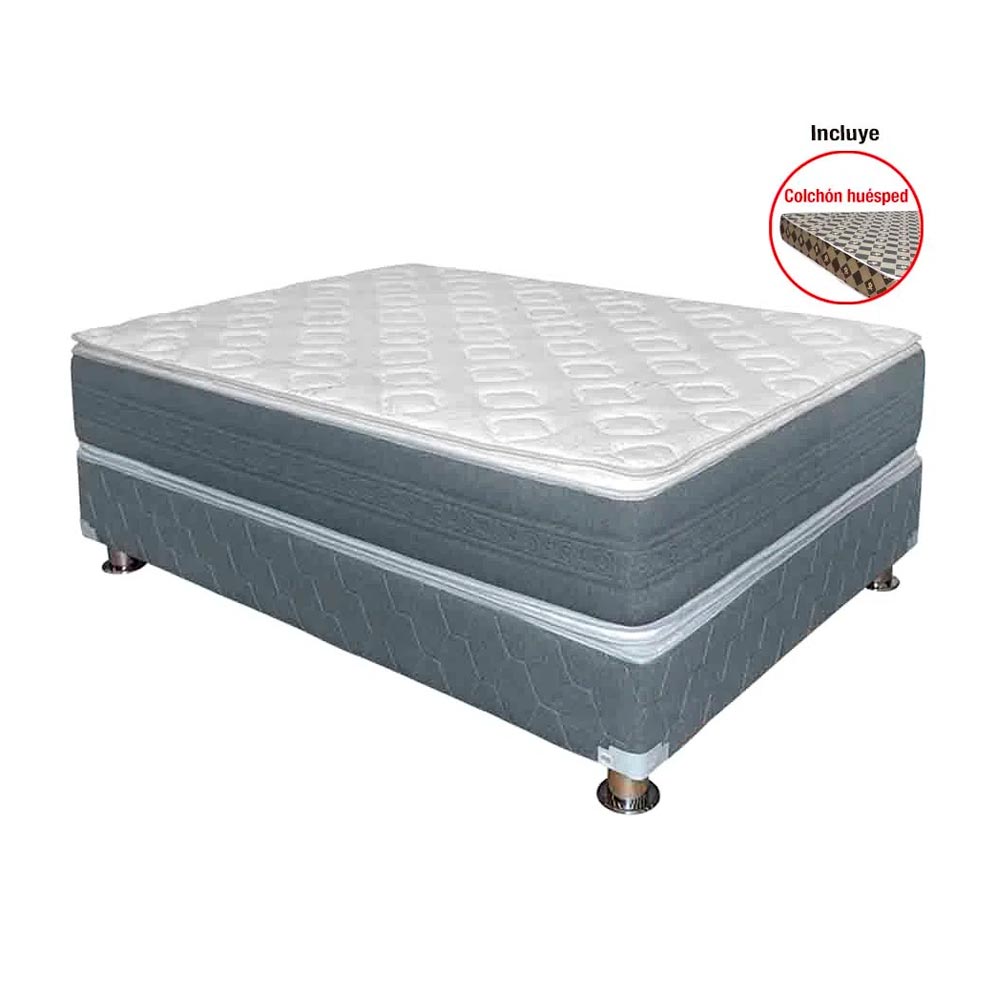 Conjunto Box Tarima CISNE Element Pocket PT 2 Plazas + 2 Almohadas de Fibra + Protector