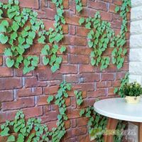Decopapel Papel Adhesivo PVC 10363 Bricks Hojas Marrón de 5 cm x 45 cm