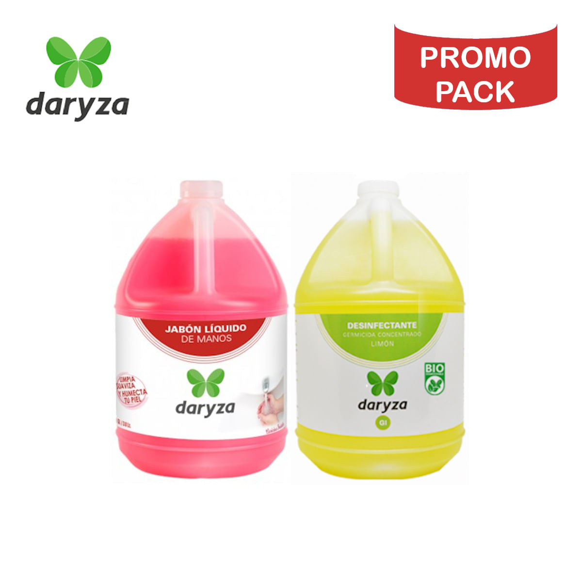 Promo Pack: Jabón Líquido Daryza Galón + Desinfectante Daryza Galón Limón