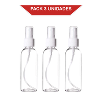 Frasco Spray Atomizador 100ml Pack 3 Unidades