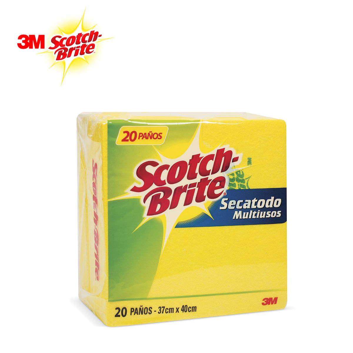 Paño Absorbente Multiusos Scotch-Brite Bolsa *20und Amarillo