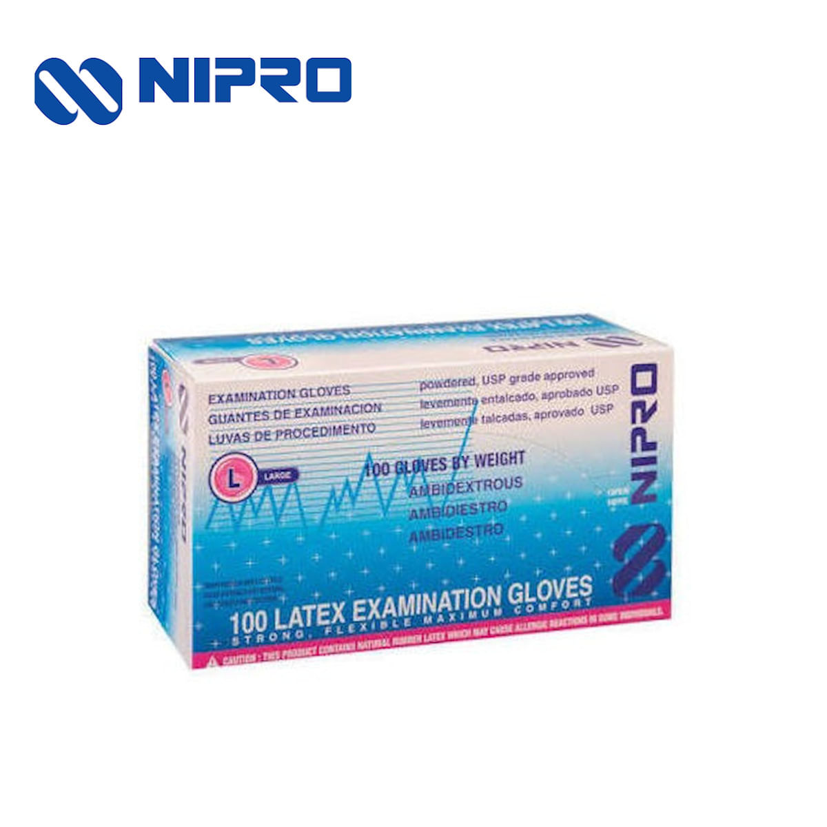 Guantes de Látex Nipro Talla L 100 Unidades