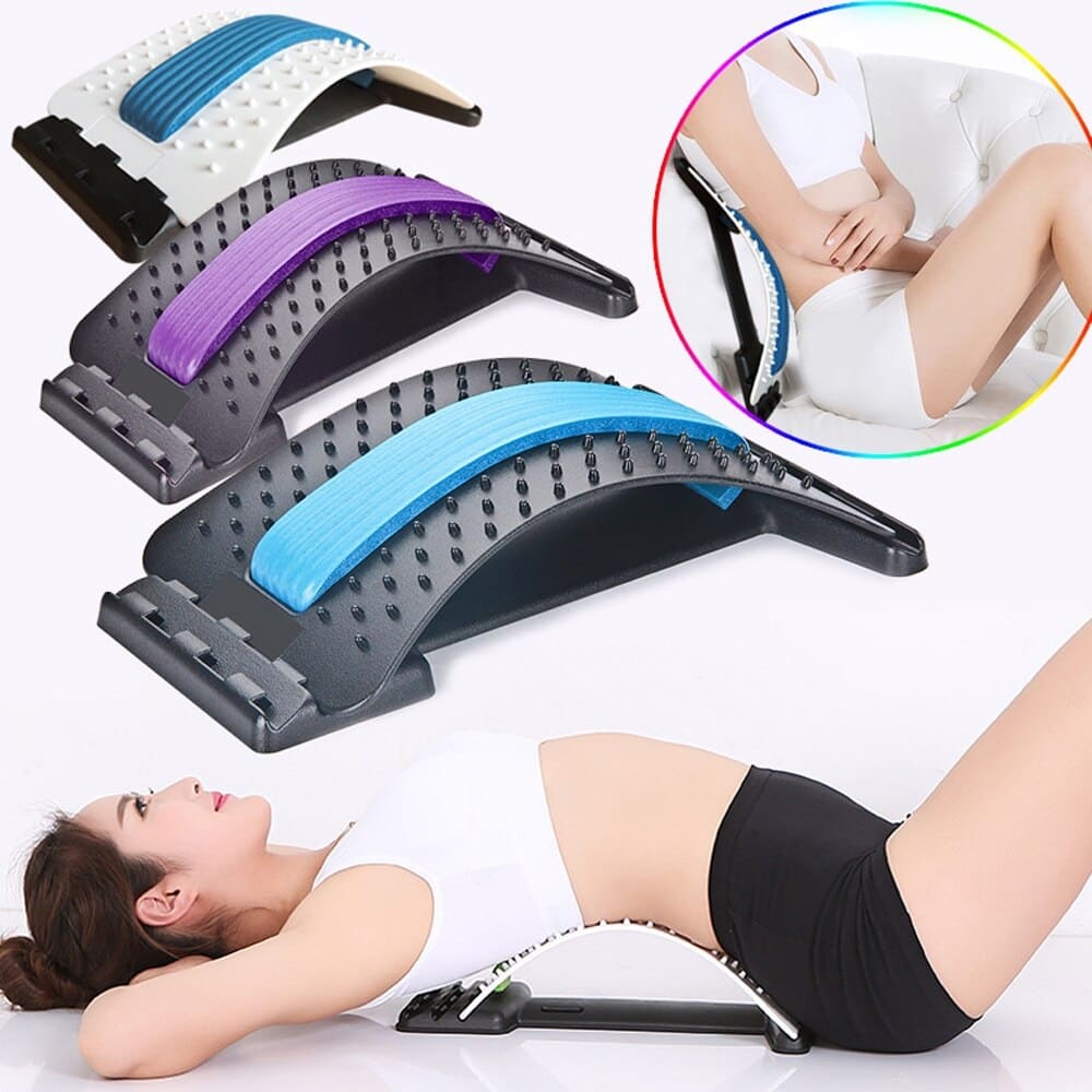 Soporte Lumbar De Espalda Ergonómico Masajeador Postura Rosado
