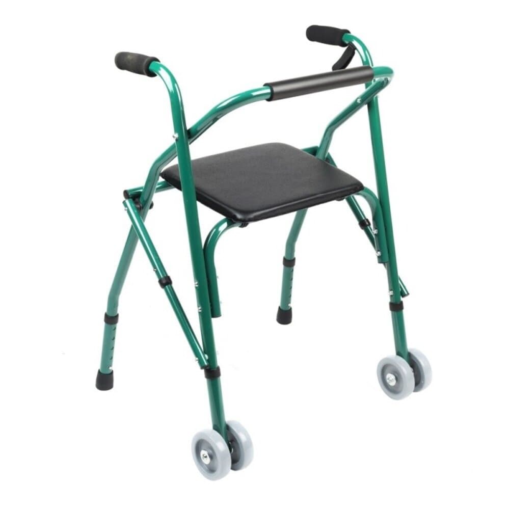 Andador Aluminio Verde con Asiento
