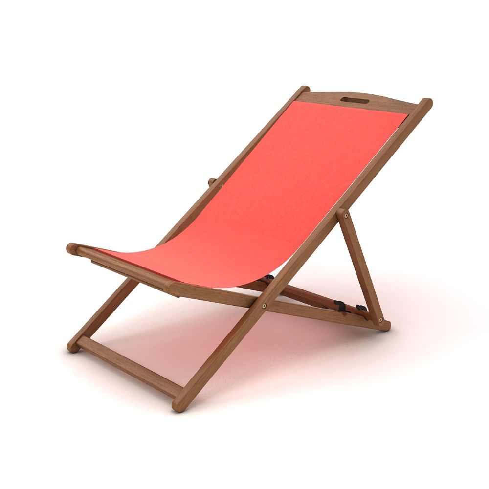 Silla de playa plegable con brazos + posavaso Rojo - Promart