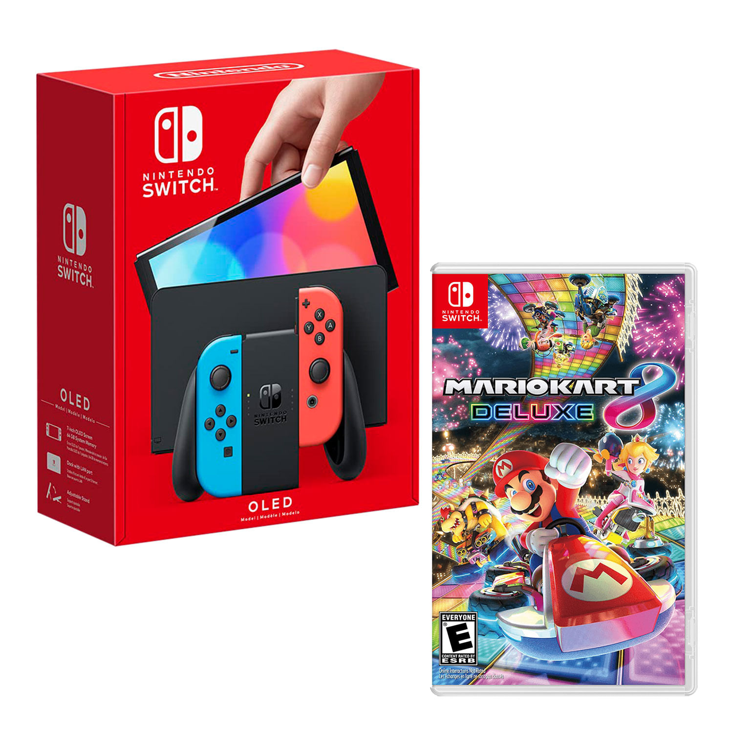 Consola Nintendo Switch Modelo Oled Neon + Mario Kart 8