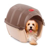 Pet house small Crema/Marrón Polinplast
