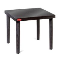 Mesa Jamaica con vidrio 85x85cm Polinplast