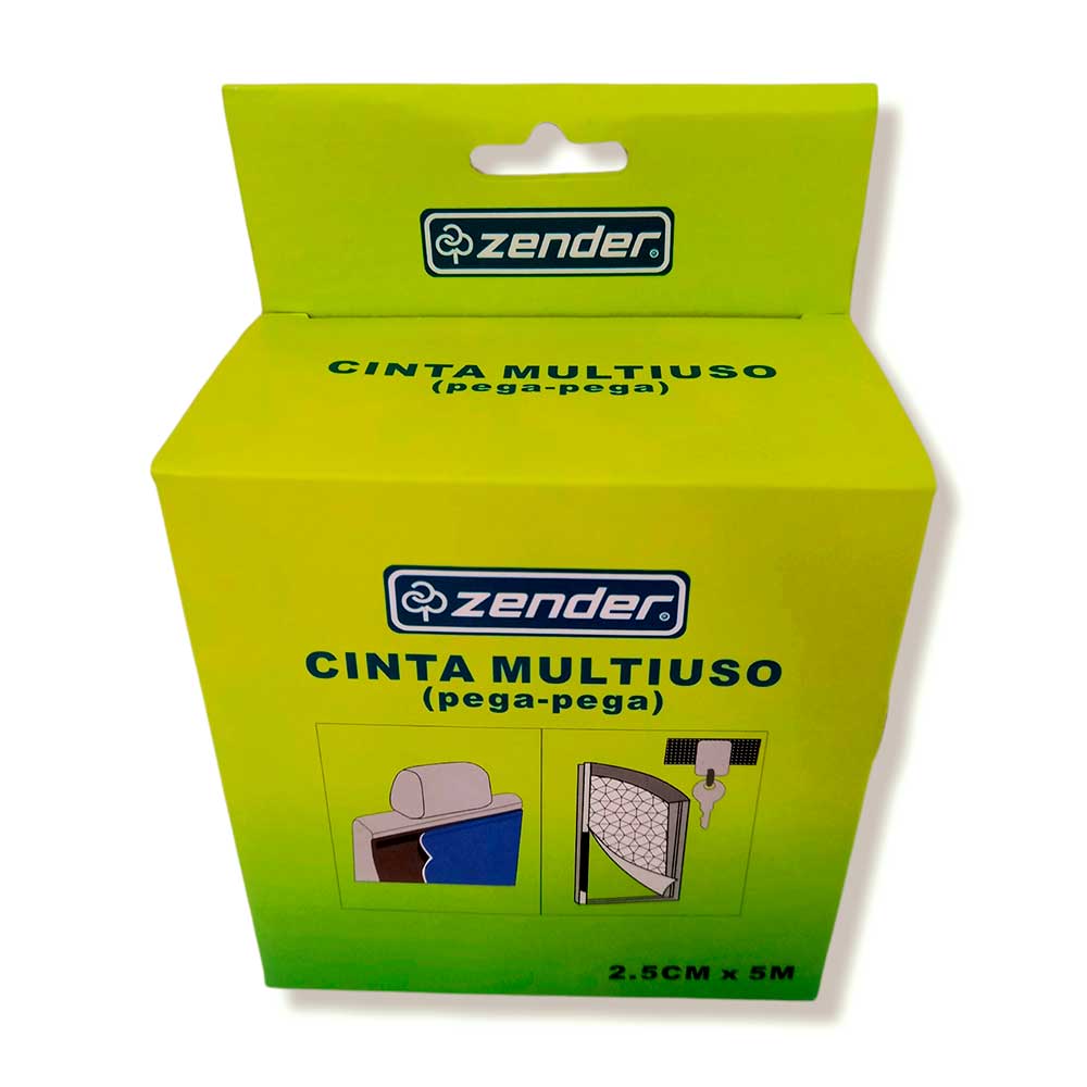 Rollo Pega Pega Negro 25mm x 5 metros sin adhesivo Zender