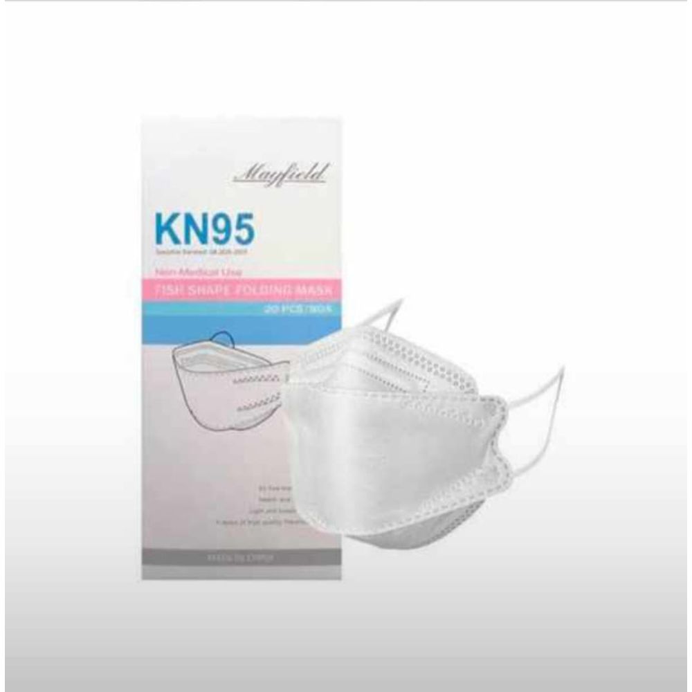 Mascarilla Kn95 Fish Shape Blanca Mayfield x 20 Unidades