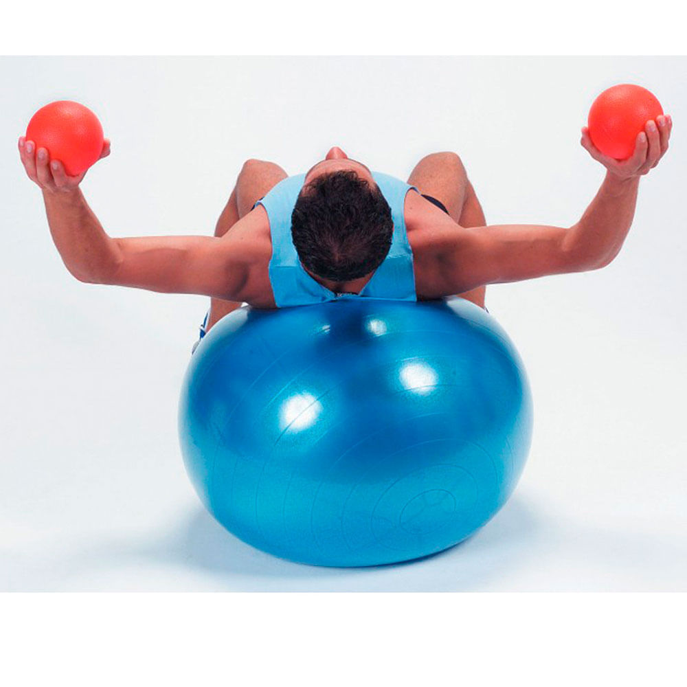 Pelota Pilates Terapeutica Azul Megim Peru Inflador Promart