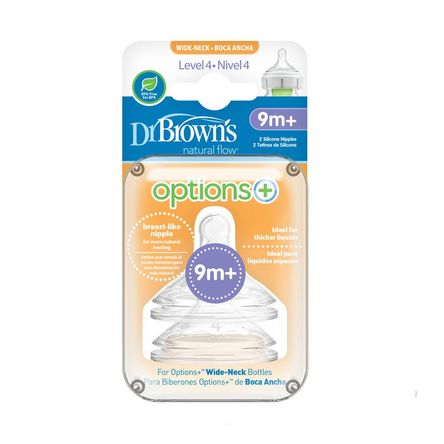 Tetina Silicona Nivel 4 Boca Ancha 2 Unid. Dr. Browns Options Tetina Silicona Nivel 4 Boca Ancha 2 Unid. Dr. Browns Options