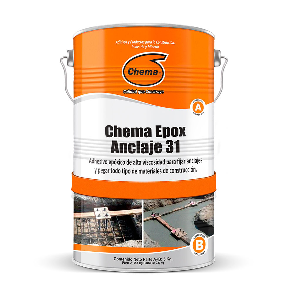 Adhesivo epóxico para anclajes y reparación Chema Epox 31 2kg