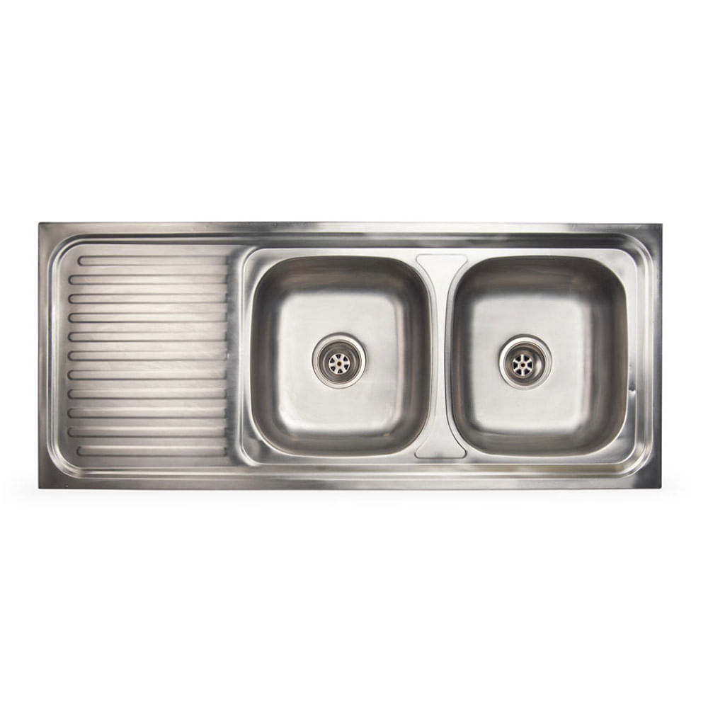Lavadero Básico 2 pozas Escurridero 50x120cm - Promart