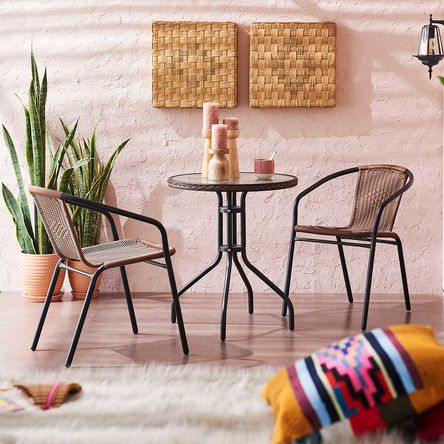 Juego de terraza Bistro Plus Marrón - Promart