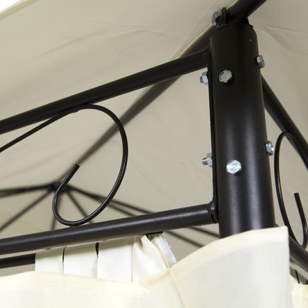 Pérgola con cortinas 300 x 300 cm - Promart