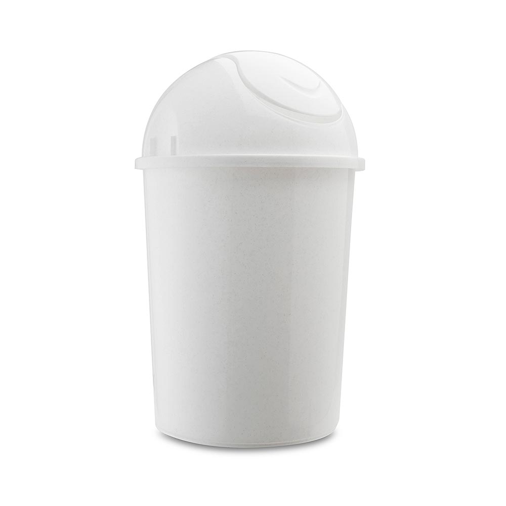 Tacho de baño redondo Blanco Mármol 8 litros Basa