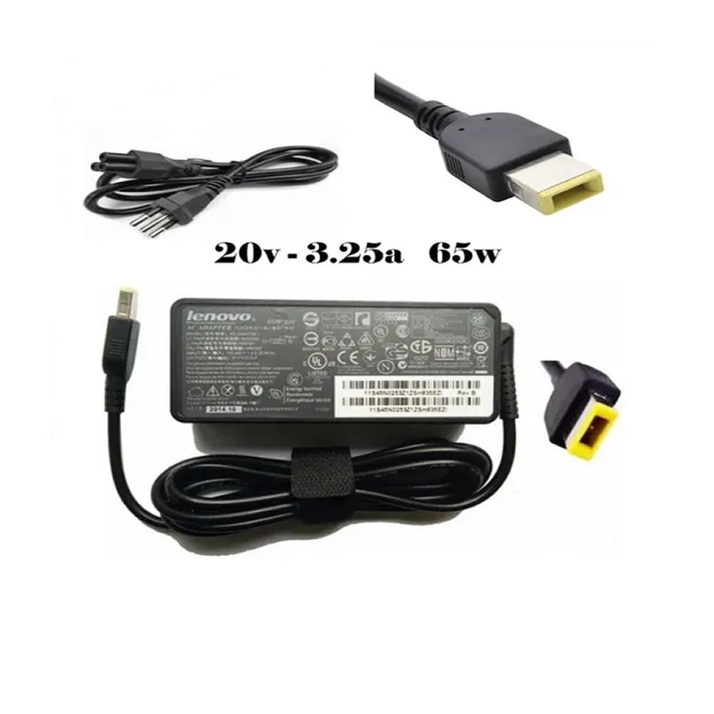 Cargador - Lenovo - Punta Amarilla Cuadrada - Tipo USB 3.25A - Promart