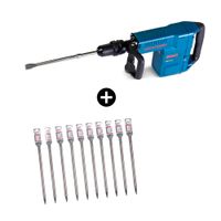 COMBO Demoledor GSH11E 10.1K 1500W + 10 Cinceles Punta SDS Max