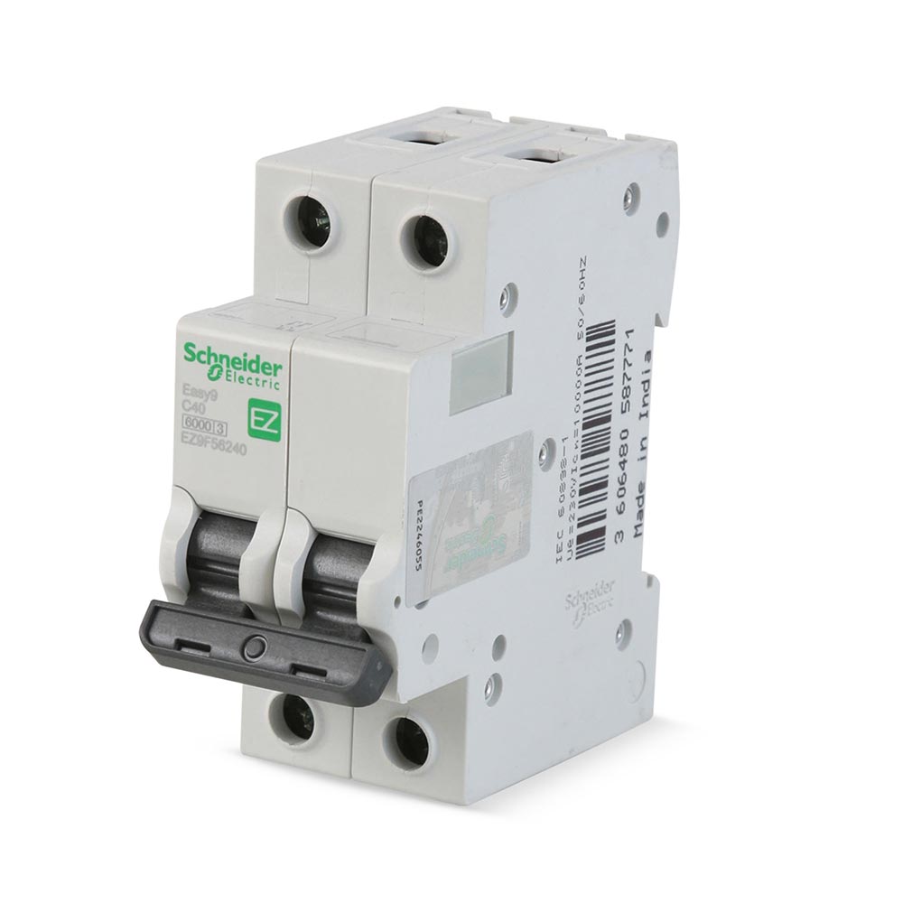 Interruptor Termomagnético Easy9 Mcb 2x40A Schneider Electric Blanco PVC