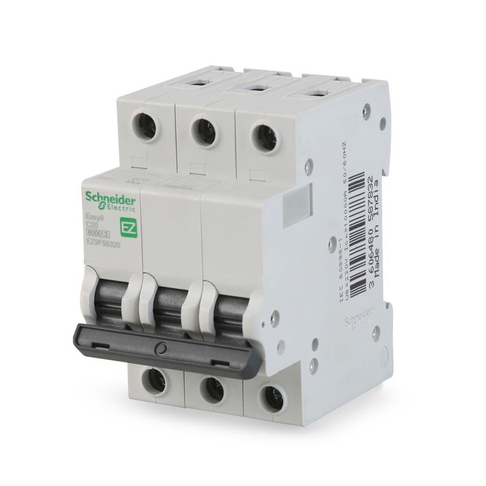 Interruptor Termomagnético Schneider Electric Easy9 3x20A Blanco PVC
