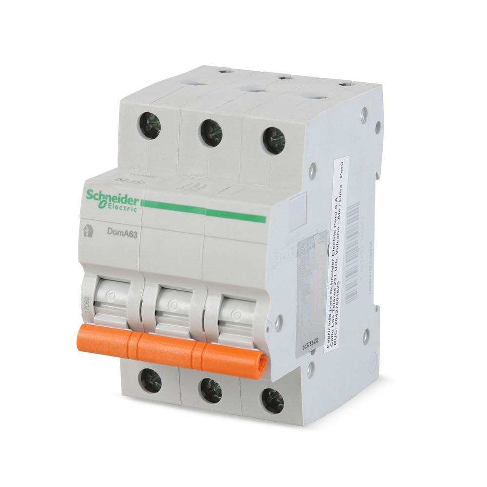 Interruptor Termomagnético Schneider Electric Easy9 3x25A Blanco PVC